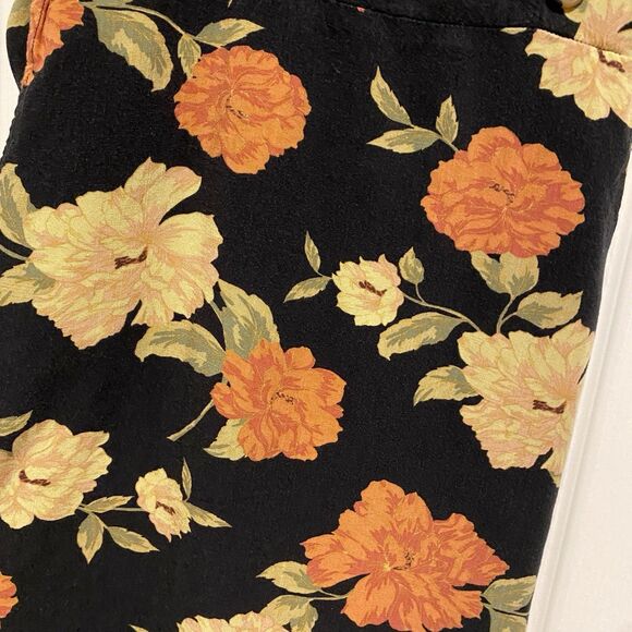 Y2K Xhilaration VNTG Dress Size S Black Floral Spaghetti Strap Fairy Grunge Sz S - Picture 7 of 9